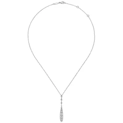 Outlet Gabriel & Co. Vintage 14K White Gold Diamond Necklace
