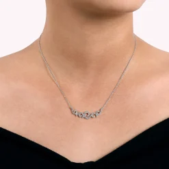 Sale Gabriel & Co. Vintage 14K White Gold Diamond Necklace