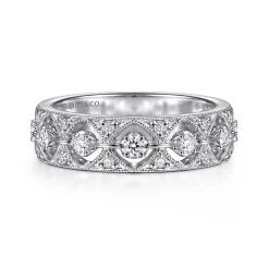 Discount Gabriel & Co. Vintage 14K White Gold Diamond Ring