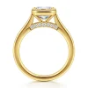 Sale Gabriel & Co. Virelia - 14K Yellow Gold Bezel Set Emerald Cut Diamond Engagement Ring