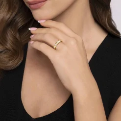 Online Gabriel & Co. Vitoria - 14K Yellow Gold Flush Set 7 Stone Diamond Anniversary Band - 0.3 ct