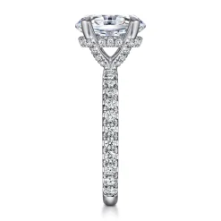 Best Gabriel & Co. Wallis - 14K Yellow Gold Oval Diamond Engagement Ring