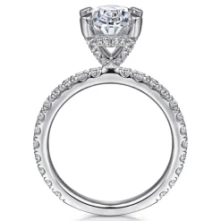Best Gabriel & Co. Wallis - 14K Yellow Gold Oval Diamond Engagement Ring