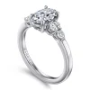 Gabriel & Co. Wave - 14K White Gold Oval Diamond Engagement Ring