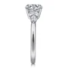 Sale Gabriel & Co. Wave - 14K White Gold Round Five Stone Diamond Engagement Ring