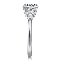 Sale Gabriel & Co. Wave - 14K White Gold Round Five Stone Diamond Engagement Ring