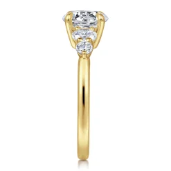 Online Gabriel & Co. Wave - 14K Yellow Gold Round Diamond Engagement Ring