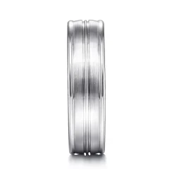 Hot Gabriel & Co. Weston - 14K White Gold 6mm - Men's Wedding Band in Satin Finish