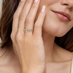 Outlet Gabriel & Co. Wide Band Easy-Stack Ring 14K Yellow Gold and 925 Sterling Silver Bujukan