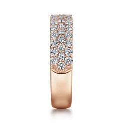 Outlet Gabriel & Co. Wide 14K Rose Gold Prong Set Diamond Anniversary Band - 1.15 ct