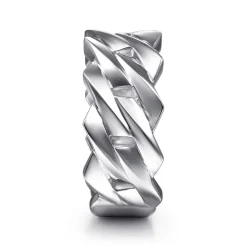 Hot Gabriel & Co. Wide 14K White Gold Chain Link Band in High Polished Finish