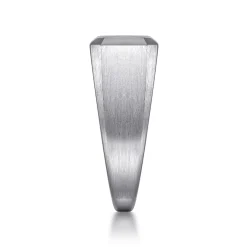 Online Gabriel & Co. Wide 14K White Gold North Star Ring in Satin Finish
