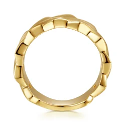 Gabriel & Co. Wide 14K Yellow Gold Chain Link Band in High Polished Finish