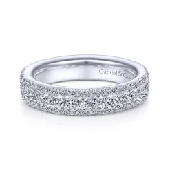 Best Gabriel & Co. Wide Platinum Diamond Anniversary Band - 0.7 ct
