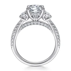 Hot Gabriel & Co. Wilda - 14K White Gold Diamond Engagement Ring