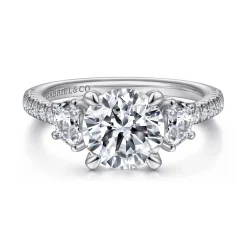 Hot Gabriel & Co. Wilda - 14K White Gold Diamond Engagement Ring