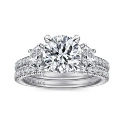 Hot Gabriel & Co. Wilda - 14K White Gold Diamond Engagement Ring