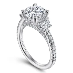 Hot Gabriel & Co. Wilda - 14K White Gold Diamond Engagement Ring