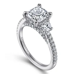 Best Gabriel & Co. Wilda - 14K White Gold Diamond Engagement Ring
