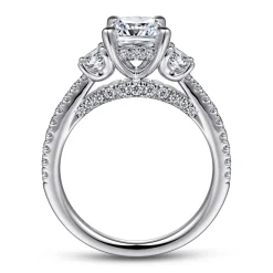 Best Gabriel & Co. Wilda - 14K White Gold Diamond Engagement Ring