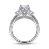 Outlet Gabriel & Co. Wilda - 18K White Gold Oval Three Stone Diamond Engagement Ring