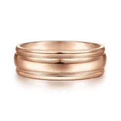 Online Gabriel & Co. William - 14K Rose Gold 7mm - Men's Wedding Band in High Polished Finish