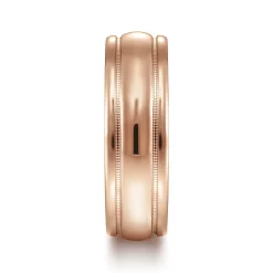 Online Gabriel & Co. William - 14K Rose Gold 7mm - Men's Wedding Band in High Polished Finish
