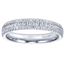 Outlet Gabriel & Co. Wilshire - 14k White Gold Diamond Anniversary Band - 0.5 ct