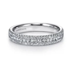 Outlet Gabriel & Co. Wilshire - 14k White Gold Diamond Anniversary Band - 0.5 ct