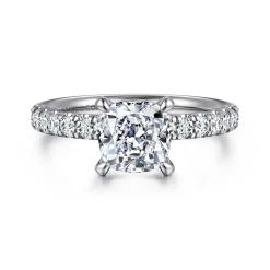 Outlet Gabriel & Co. Winslow - 14K White Gold Cushion Cut Diamond Engagement Ring