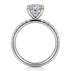 Clearance Gabriel & Co. Winslow - 18K White Gold Cushion Cut Diamond Engagement Ring