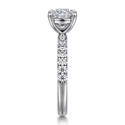 Clearance Gabriel & Co. Winslow - 18K White Gold Cushion Cut Diamond Engagement Ring