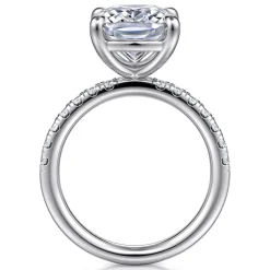 Clearance Gabriel & Co. Winslow - 14K White Gold Elongated Cushion Diamond Engagement Ring