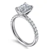 New Gabriel & Co. Winslow - 18K White Gold Emerald Cut Diamond Engagement Ring