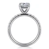 New Gabriel & Co. Winslow - 14K White Gold Emerald Cut Diamond Engagement Ring