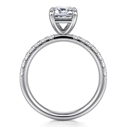 New Gabriel & Co. Winslow - 14K White Gold Emerald Cut Diamond Engagement Ring