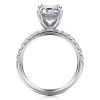 Online Gabriel & Co. Winslow - 14K White Gold Emerald Cut Diamond Engagement Ring