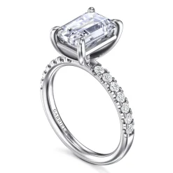 Online Gabriel & Co. Winslow - 14K White Gold Emerald Cut Diamond Engagement Ring