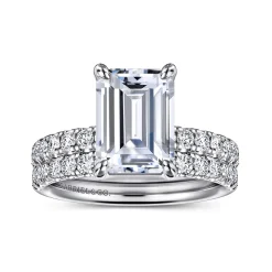 Online Gabriel & Co. Winslow - 14K White Gold Emerald Cut Diamond Engagement Ring