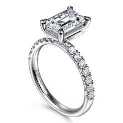 Gabriel & Co. Winslow - 14K White Gold Emerald Cut Diamond Engagement Ring