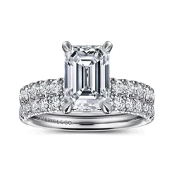 Gabriel & Co. Winslow - 14K White Gold Emerald Cut Diamond Engagement Ring