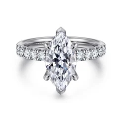 Gabriel & Co. Winslow - 14K White Gold Marquise Shape Diamond Engagement Ring