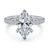 Gabriel & Co. Winslow - 14K White Gold Marquise Shape Diamond Engagement Ring