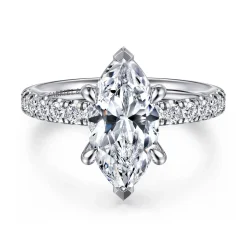 Gabriel & Co. Winslow - 14K White Gold Marquise Shape Diamond Engagement Ring