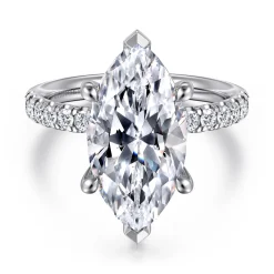 Sale Gabriel & Co. Winslow - 14K White Gold Marquise Shape Diamond Engagement Ring