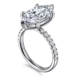 Sale Gabriel & Co. Winslow - 14K White Gold Marquise Shape Diamond Engagement Ring