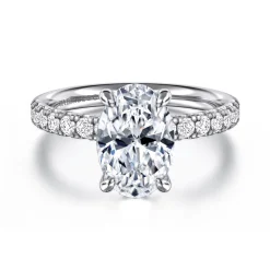 Best Gabriel & Co. Winslow - 14K White Gold Oval Diamond Engagement Ring