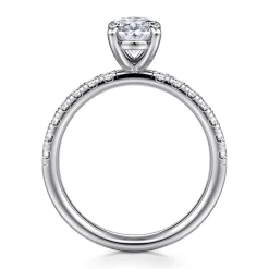 Sale Gabriel & Co. Winslow - 14K White Gold Oval Diamond Engagement Ring
