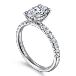 Sale Gabriel & Co. Winslow - 14K White Gold Oval Diamond Engagement Ring