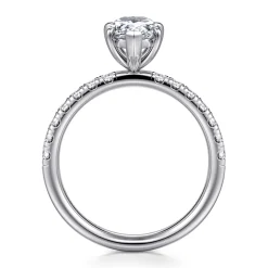 New Gabriel & Co. Winslow - 14K White Gold Pear Shape Diamond Engagement Ring
